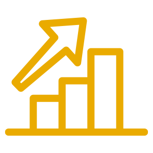 stacks of coins up arrow for increasing value